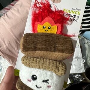 3 pcs Boots & Barkley Catnip S'more Toy Set with Red and Brown Accents